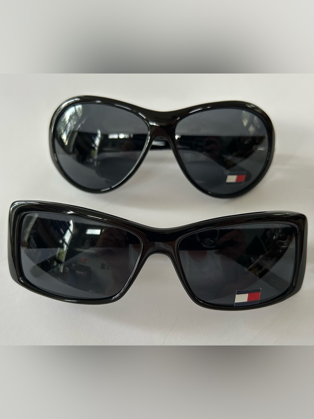 Tommy Hilfiger Black Sunglasses Set of 2 with Metal Accent Logo